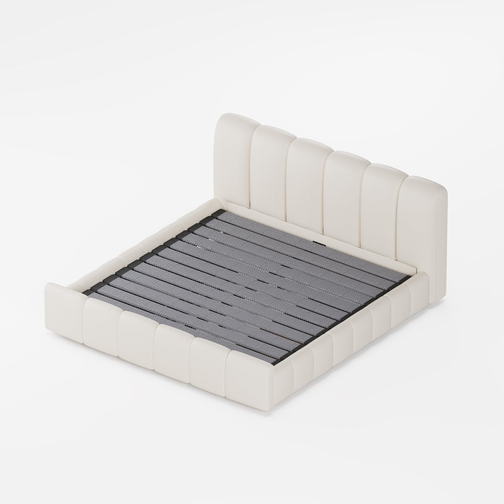 Humply Queen Faux Leather Storage Bed with Drawers window image