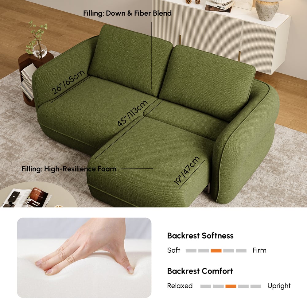 86"  Chenille Power Convertible Sleeper Sofa window image