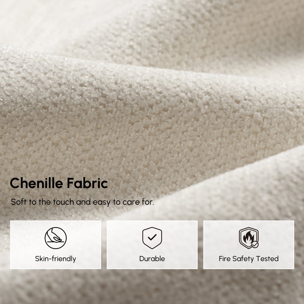 312cm 3-Seater Chenille Zero Gravity Power Reclining Sofa with Pillows & USB Port window image