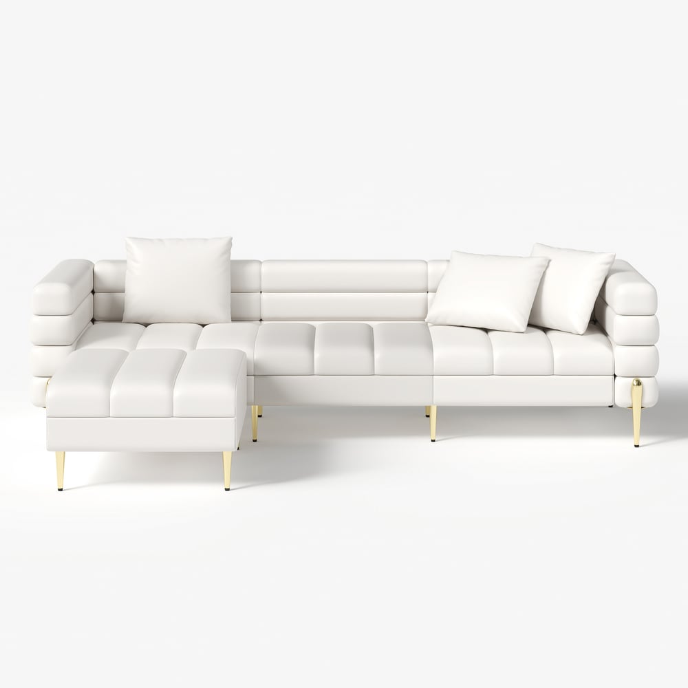 Axial 3-Piece Sofa Set of Chaise Sofa with Ottomans & Accent Chair window image