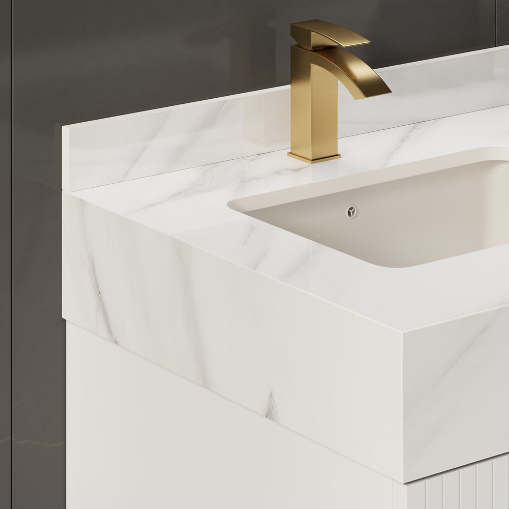 Aro 120cm Floating Double Bathroom Vanity with Sink and Sintered Stone Top window image