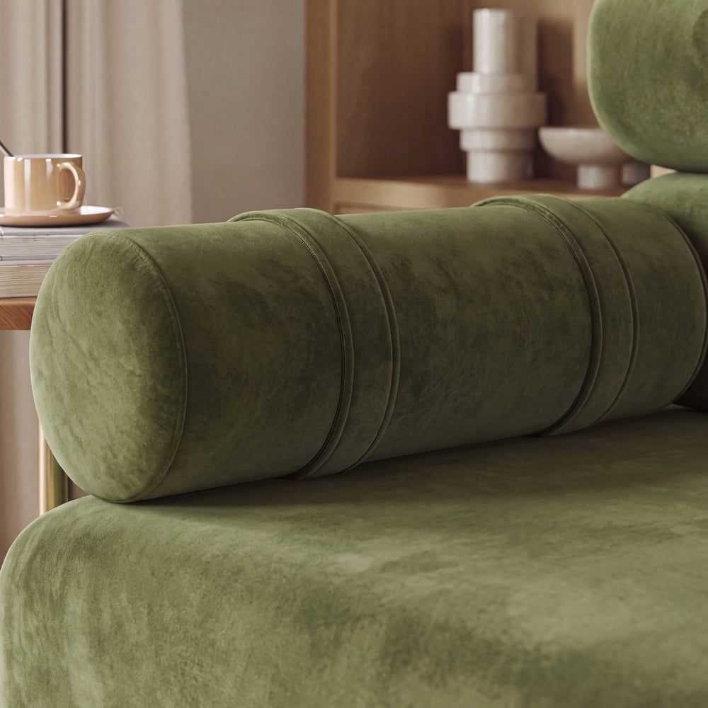 Canapé-lit convertible Humply 170 cm 2 places en velours chenille 4 en 1 image de fenêtre