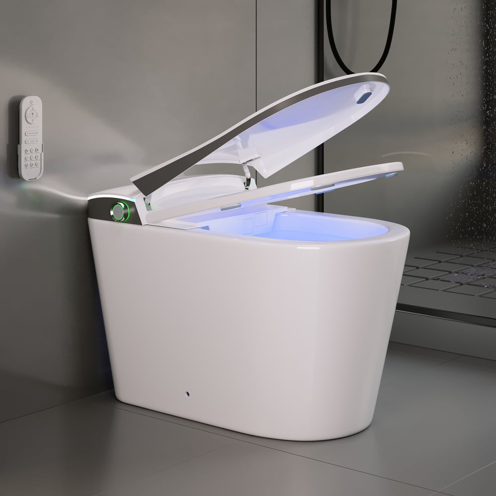 Nexin C4 Smart Bidet Toilet with Built-in Tank, Foam Shield & 2-User Memory, ADA Height window image