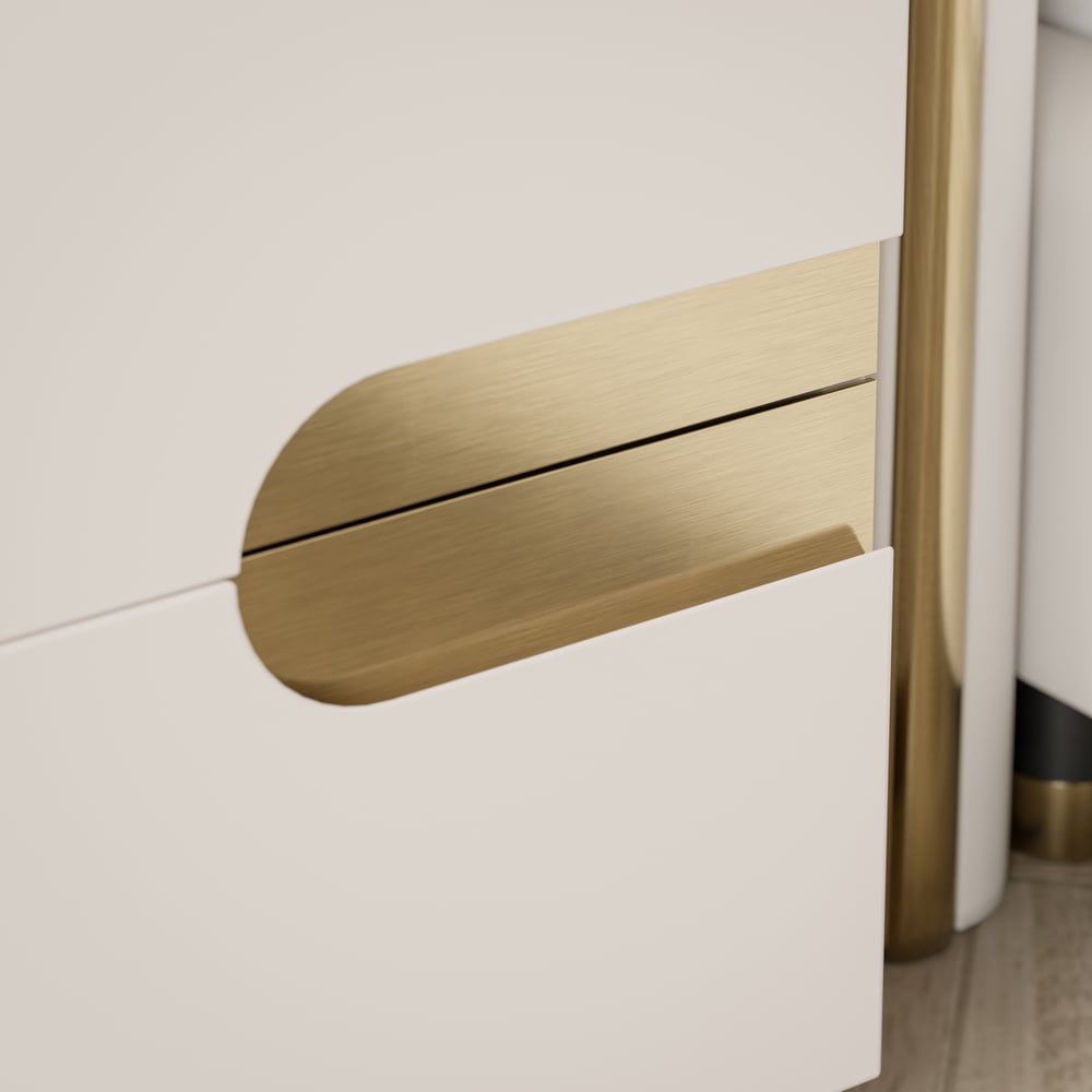 20" Smart 2-Drawer Nightstand with Sintered Stone Top & Charging Station window image