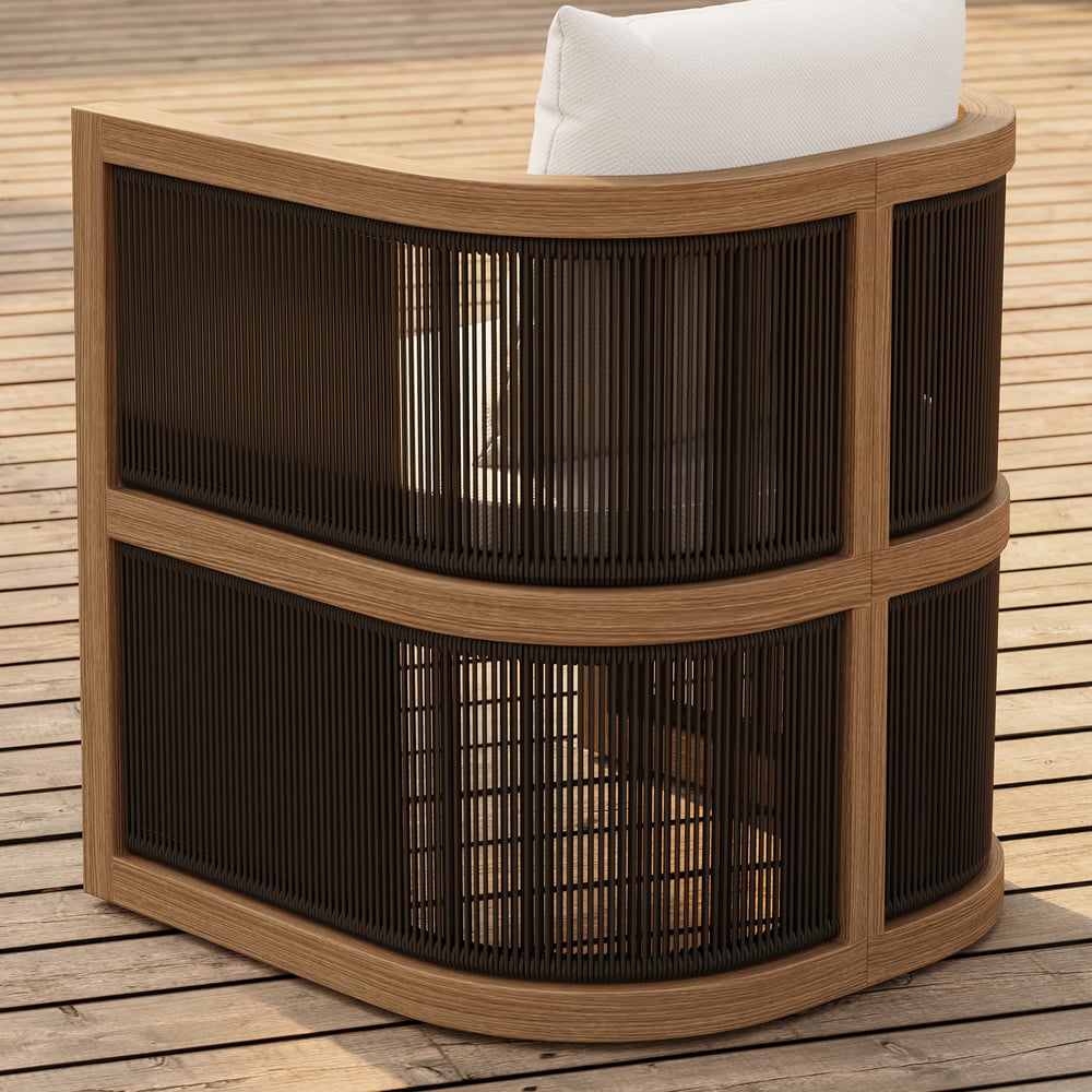 Wevara 7-Piece Outdoor Rope Weave Dining Set with 6 Chairs window image