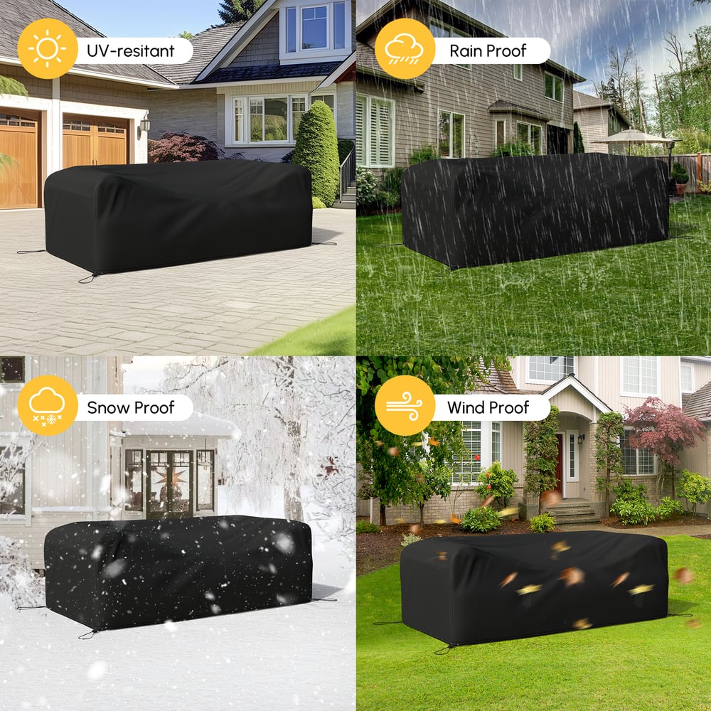 Resaro 600D Tough Canvas Waterproof Outdoor Patio 2-seater Sofa Covers window image