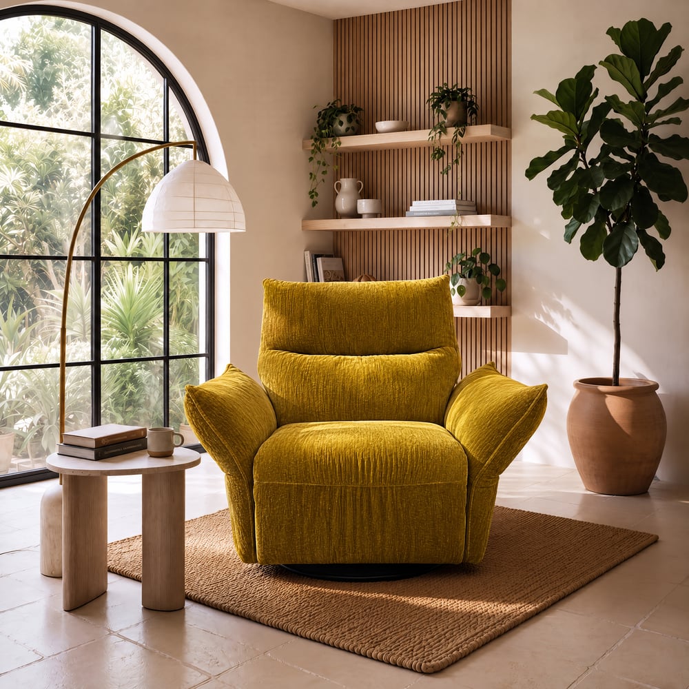 Florvia Chenille Dual-Motor Reclining Lounge Chair window image
