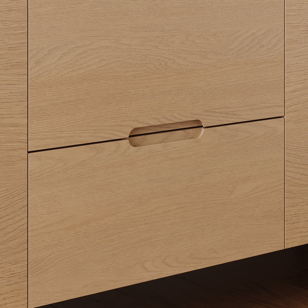 Arvona 63" Sintered Stone Sideboard with Open Storage & Adjustable Shelves window image