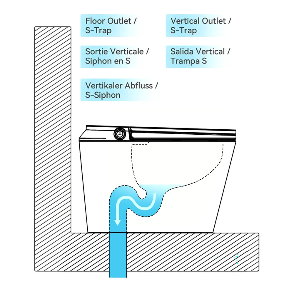 Hynova AX9 Smart Bidet Toilet with Powerful Flush, Built-in Tank, Foam Shield, ADA window image
