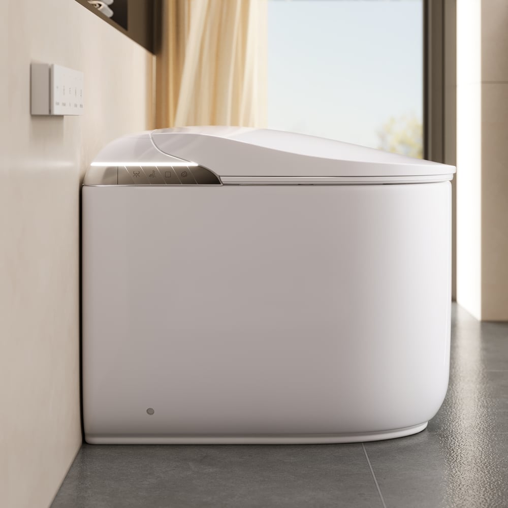 Fitro H3 Compact Smart Bidet Toilet with Tank Auto-Open Lid Foam Shield, cUPC & ETL window image