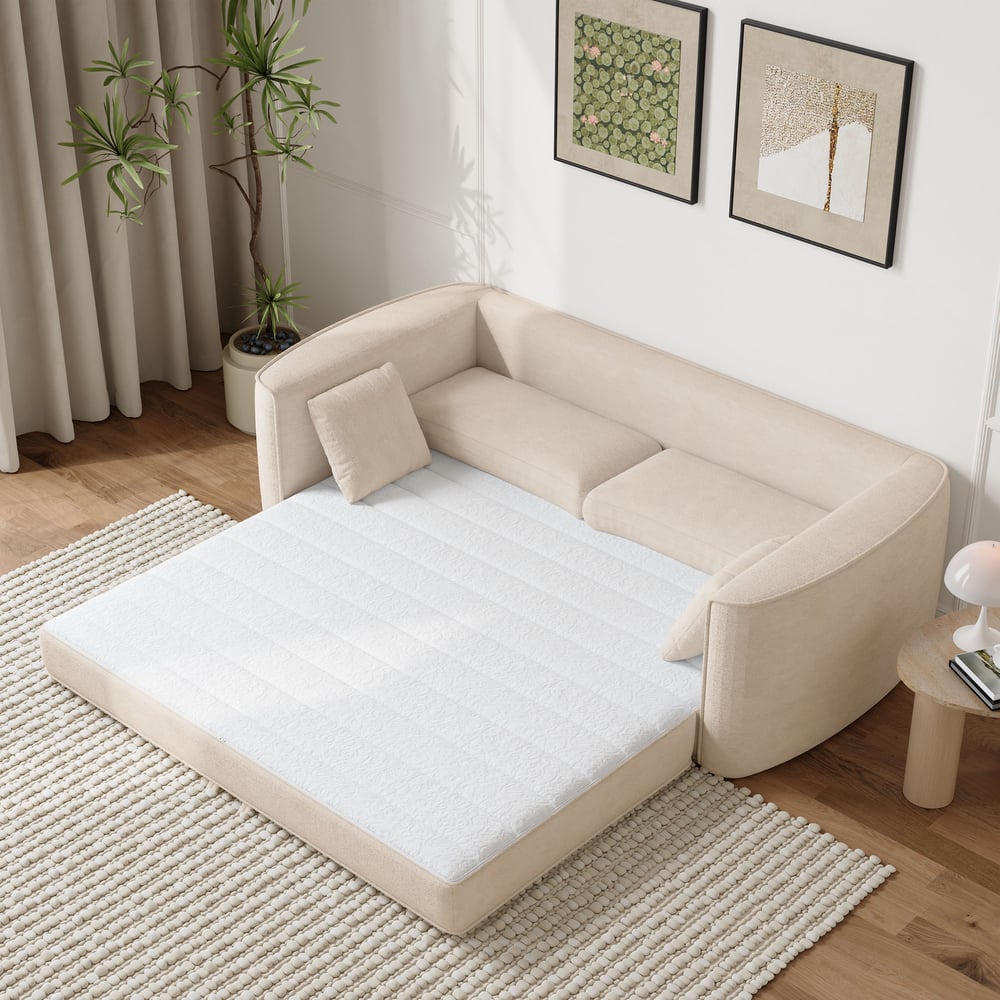 Canapé-lit pliable chenille entièrement démontable et lavable en machine, taille King de 93 pouces, avec housse amovible image de fenêtre