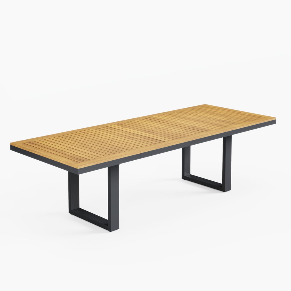 Tevara Outdoor Extendable Teak & Aluminium Dining Table window image