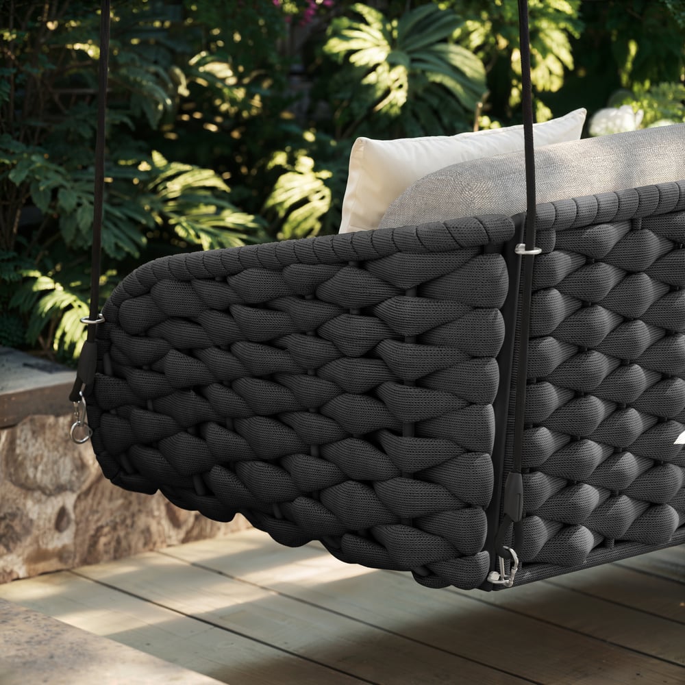 Cocaro 2-Seater Woven Outdoor Patio Swing window image