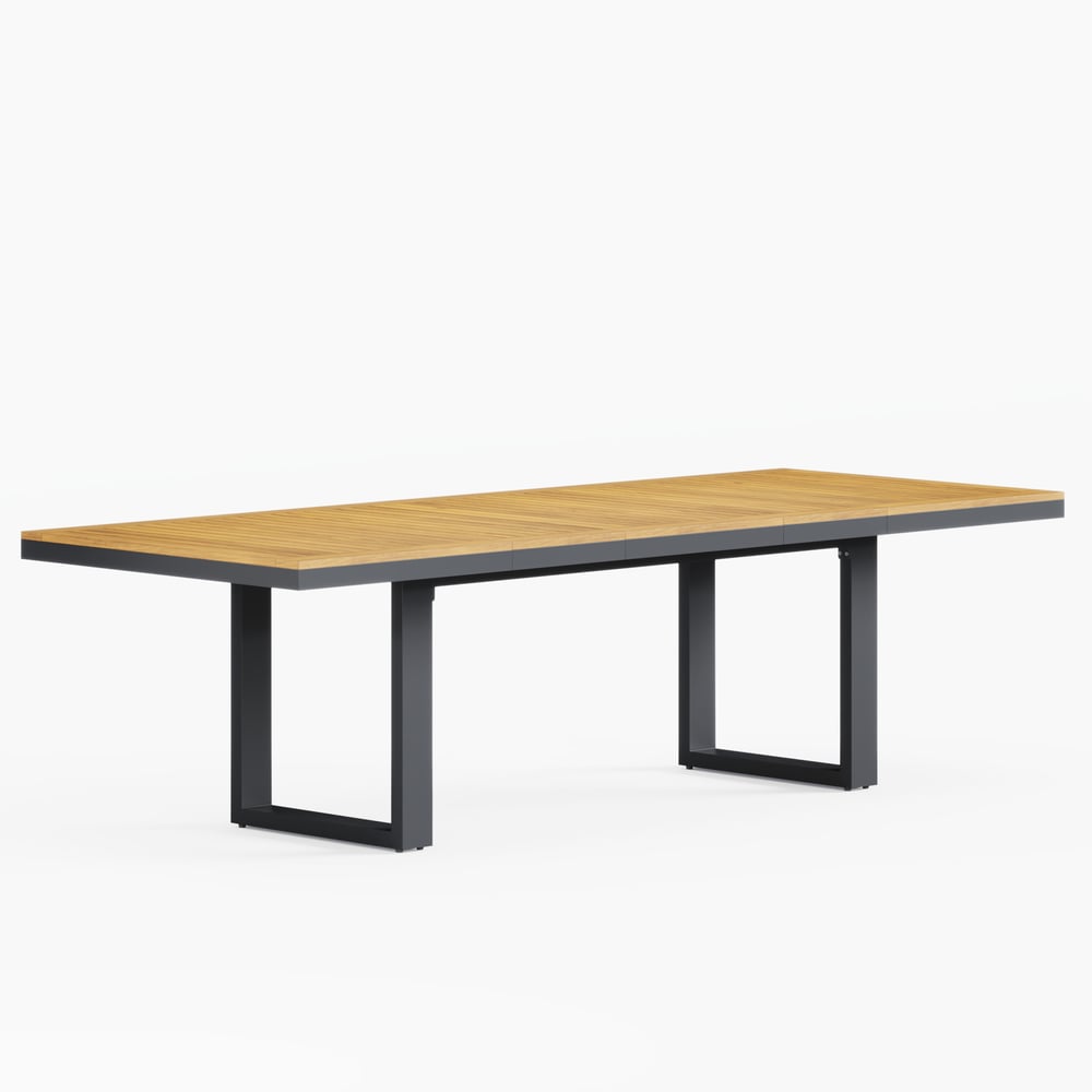 Tevara Outdoor Extendable Teak & Aluminium Dining Table window image