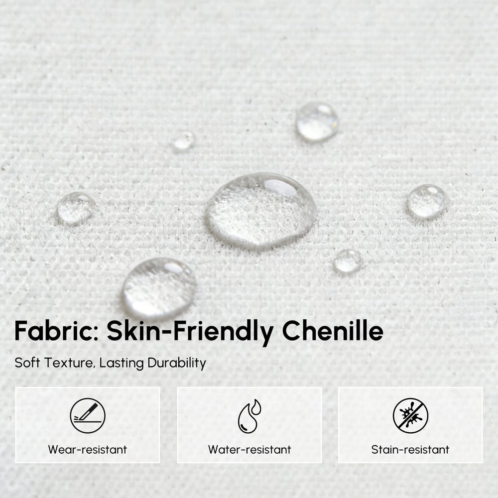 Canapé inclinable électrique zéro gravité en chenille de 227 cm avec oreillers image de fenêtre