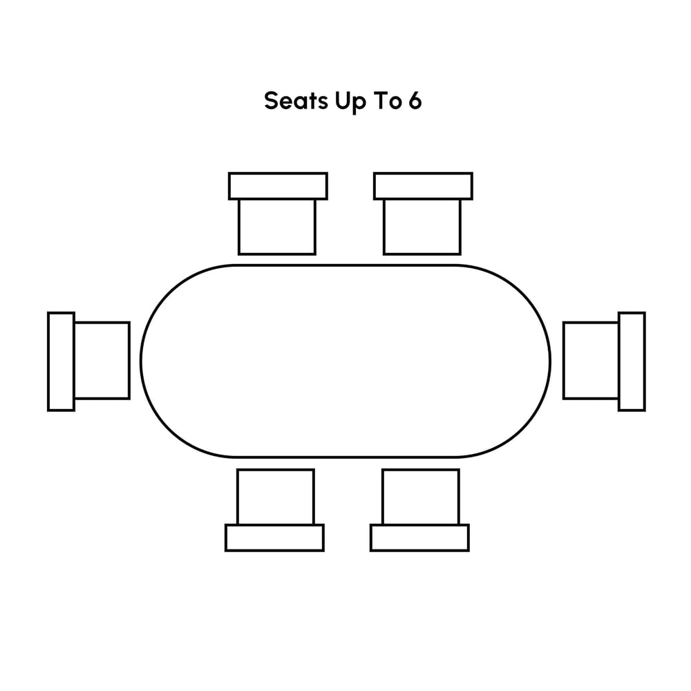 Japandi 63"-79" Extendable Oval Concrete Gray Dining Table, Seats 4-6 weights dimensions image