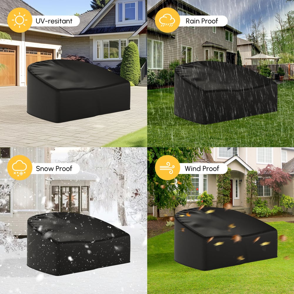 600D Tough Canvas Waterproof Outdoor Daybed Covers in Black window image