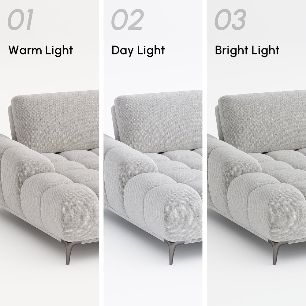 Chaise Chenille Adjustable Backrest Sectional Sofa window image