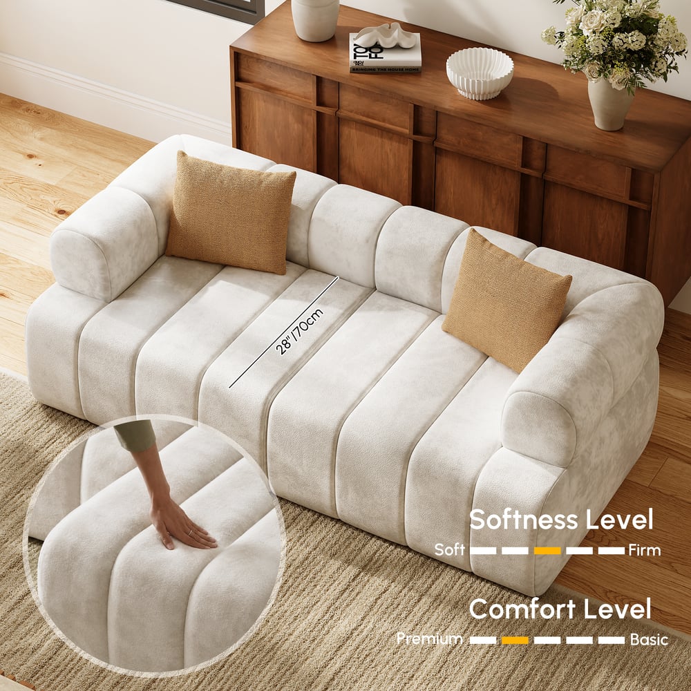 Nimbus 79" 2-Seater Velvet Sectional Sofa window image