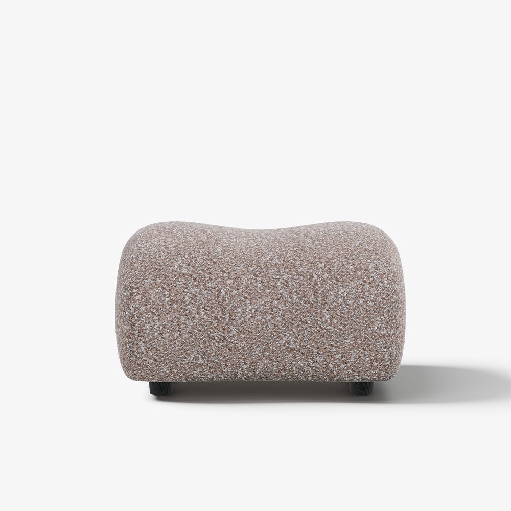 15" výkonný zakřivený otoman Boucle obrázek okna