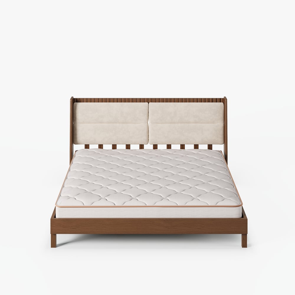 Lit moderne super en bois massif avec oreillers de tête de lit Boucle, 180 x 200 cm image de fenêtre