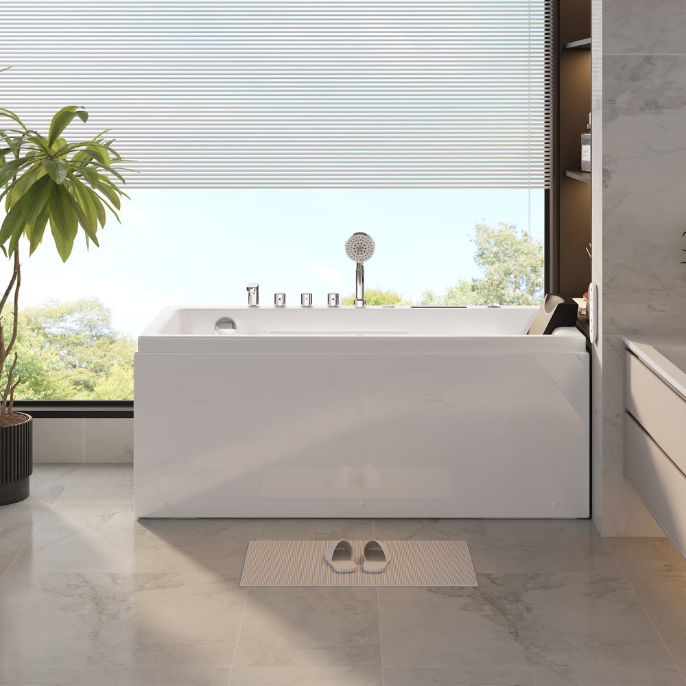 59" Whirlpool Bathtub with 7 Massage Jets, 8 Air Jets & Thermostatic Control window image