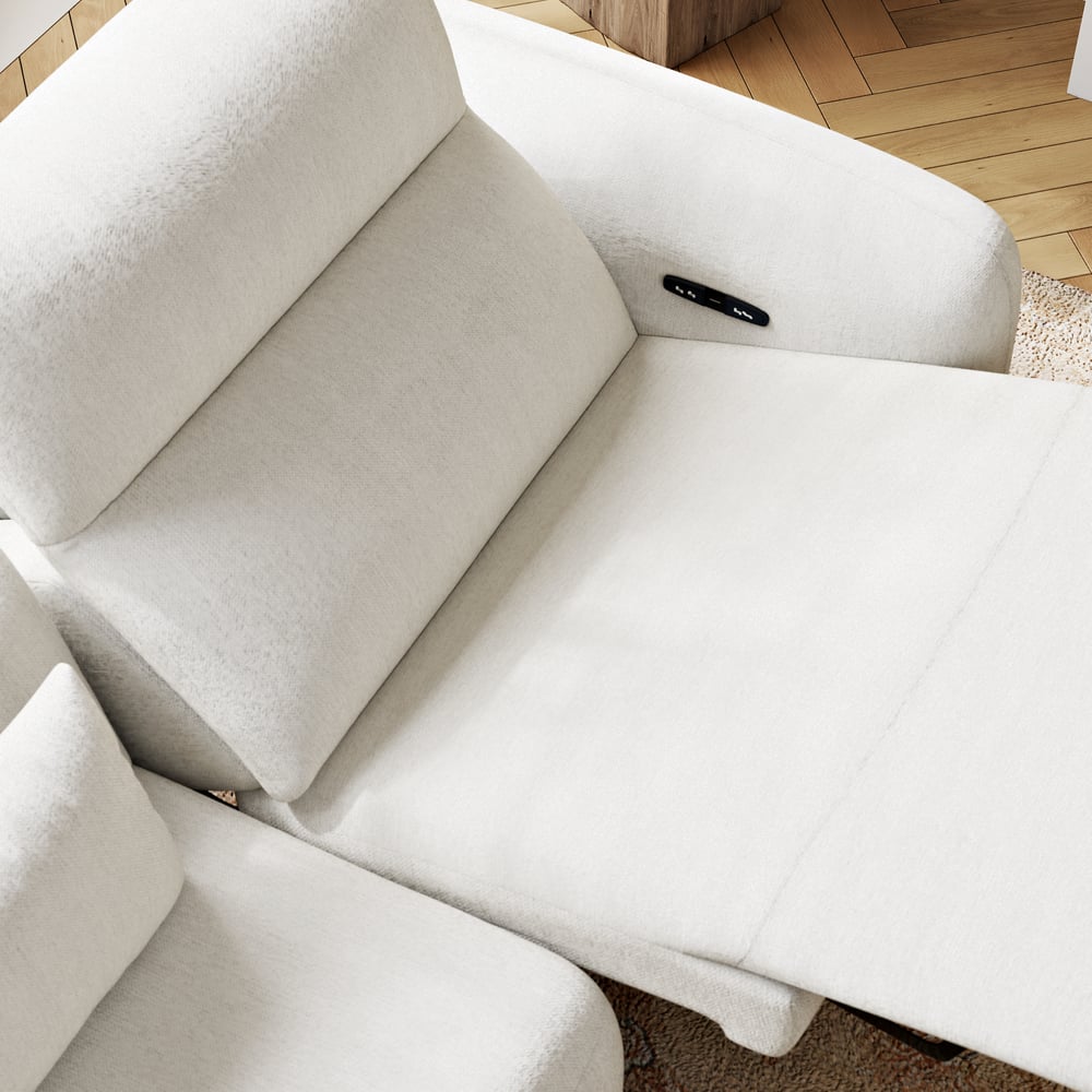 89" Chenille Electric Zero Gravity Sofa window image