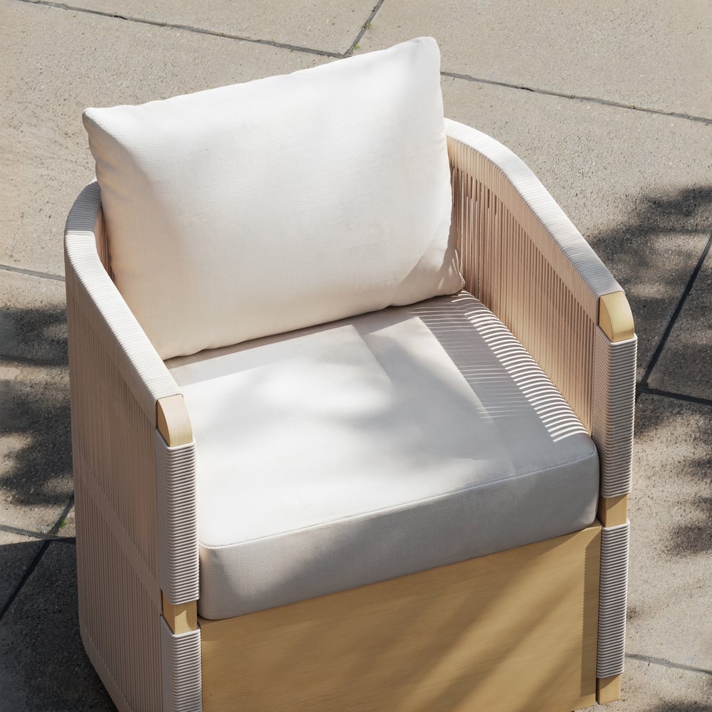 Costra Outdoor Aluminum & Rope Weave Swivel Dining Chairs, Set of 2 window image