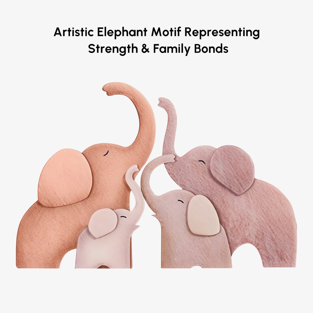 22" x 39" Arched LED 3D Acrylic Elephant Moon Wall Sculpture Art Decor Nursery Bedroom window image