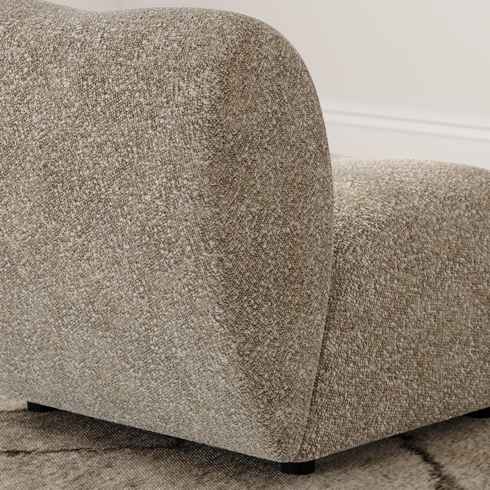 17" Performance Boucle Upholstered Curved Slipper Accent Chair window image