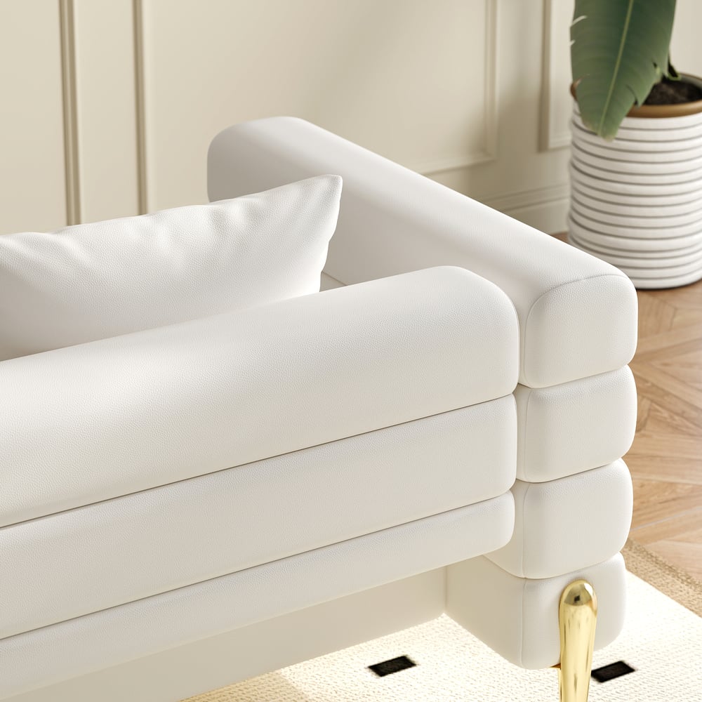 Axial 3-Piece Sofa Set of Chaise Sofa with Ottomans & Accent Chair window image