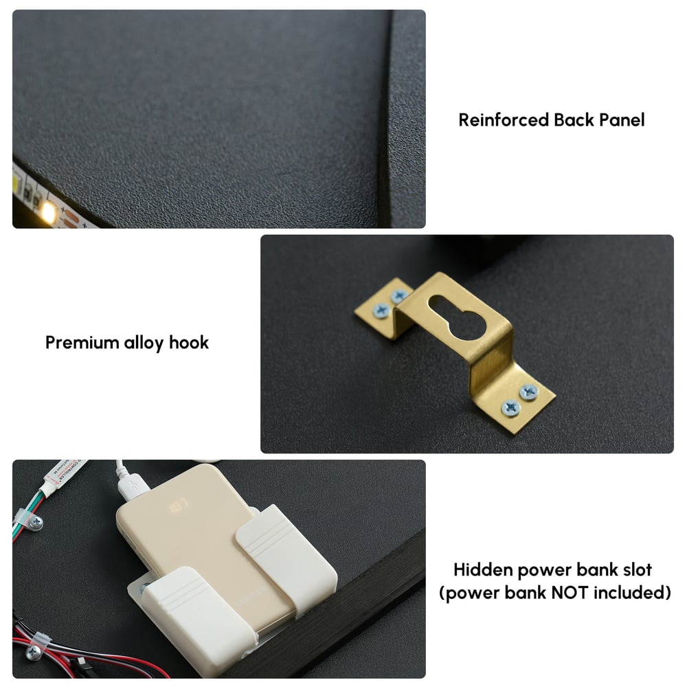 22" x 39" Arched LED 3D Acrylic Elephant Moon Wall Sculpture Art Decor Nursery Bedroom window image