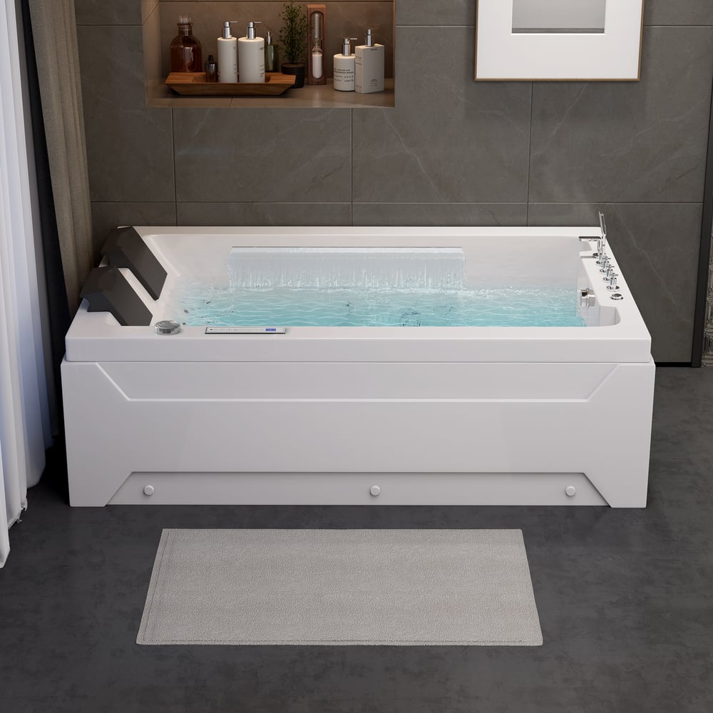 Customer Reviews for 73" 2-Person Whirlpool Bathtub with Massage Jets & Thermostatic Control & Dual Waterfall