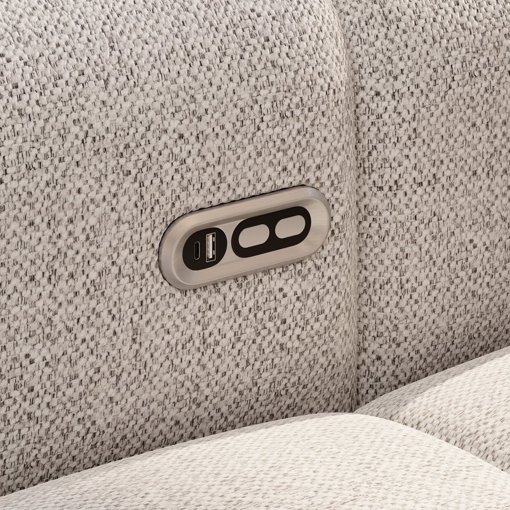 Performance Chenille Power Sleeper Sofa with Adjustable Headrests window image