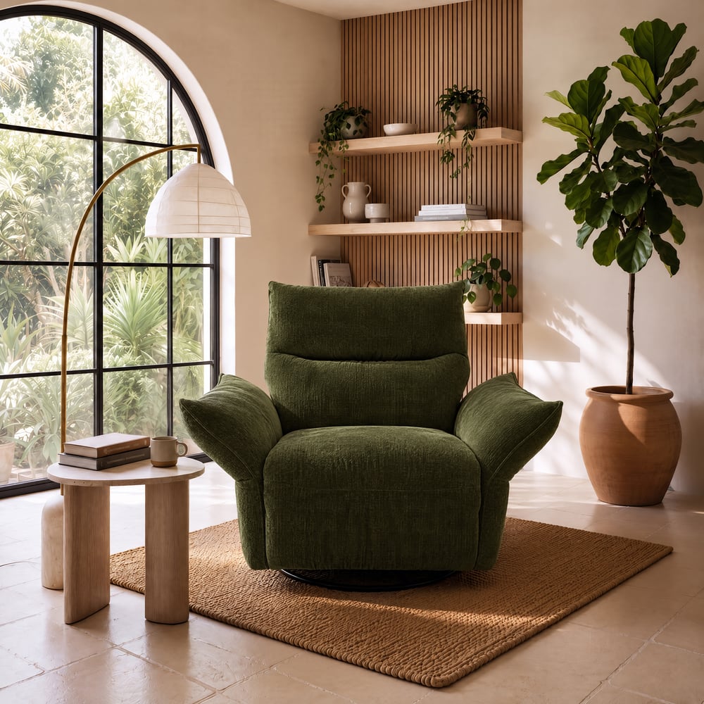 Florvia Chenille Dual-Motor Reclining Lounge Chair window image