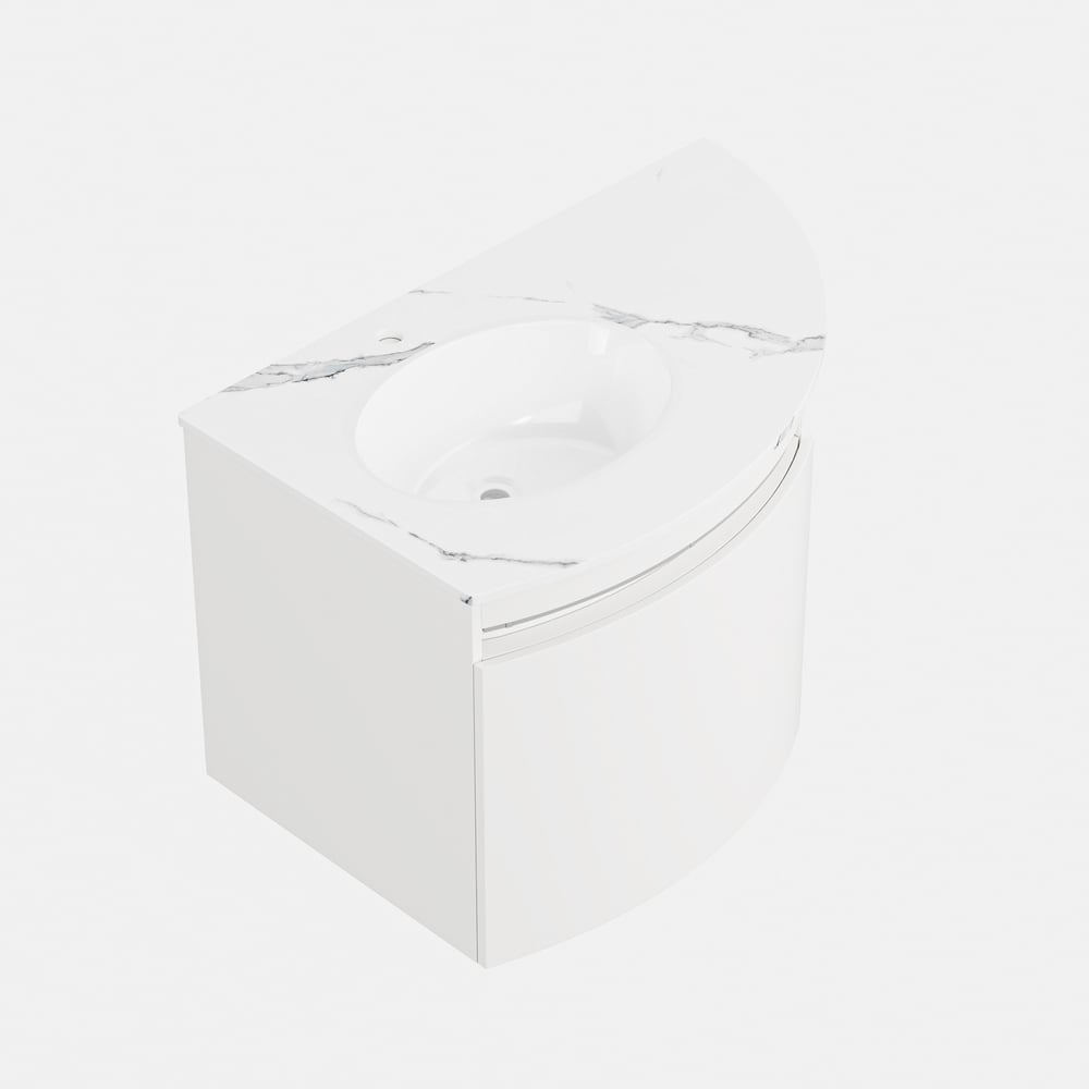 Meuble de salle de bain d'angle de 36 pouces avec rangement et éclairage LED à capteur image de fenêtre