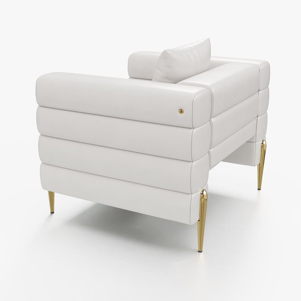 Axial 3-Piece Sofa Set of Chaise Sofa with Ottomans & Accent Chair window image