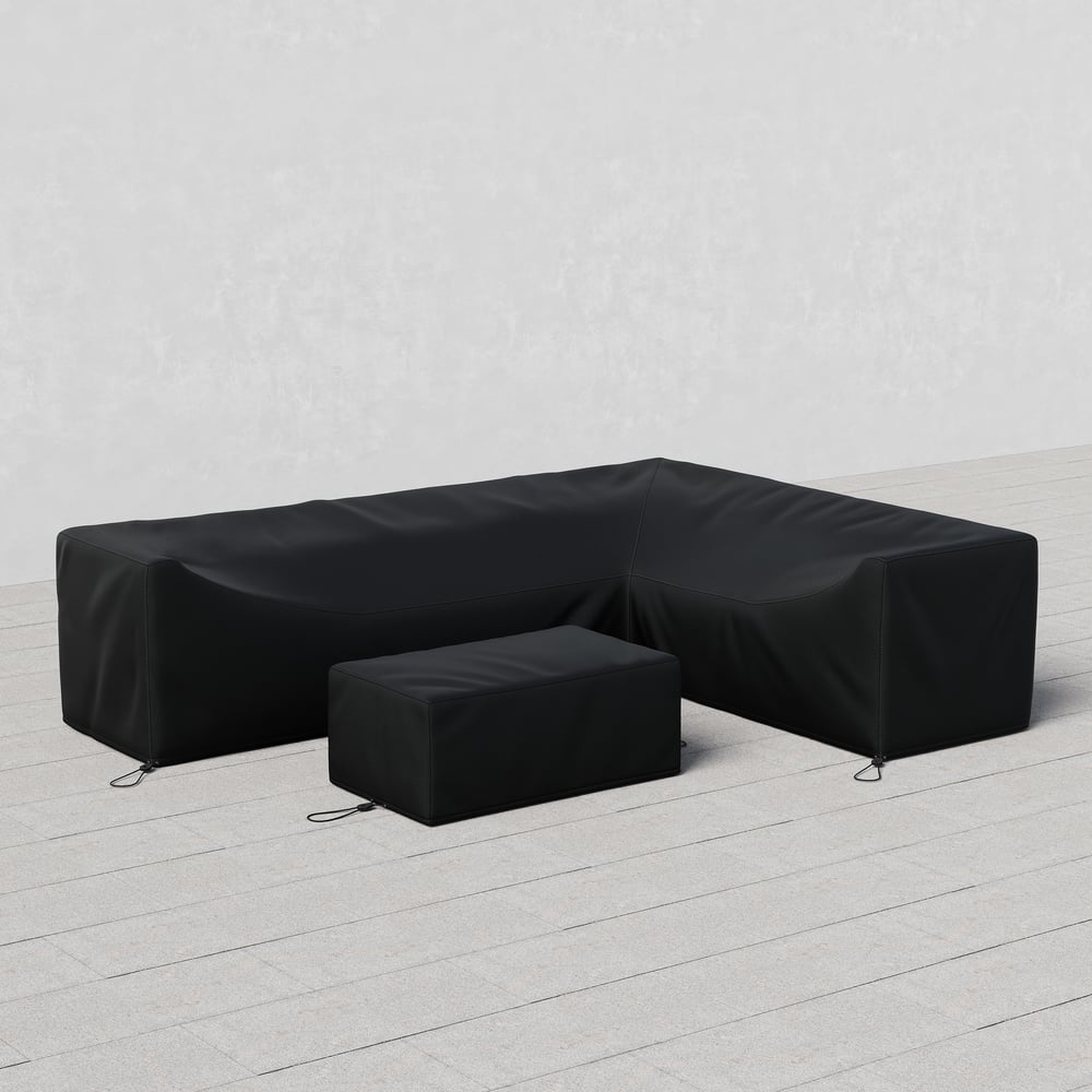 Fencura 600D Tough Canvas Waterproof Outdoor Patio Furniture Set Covers window image