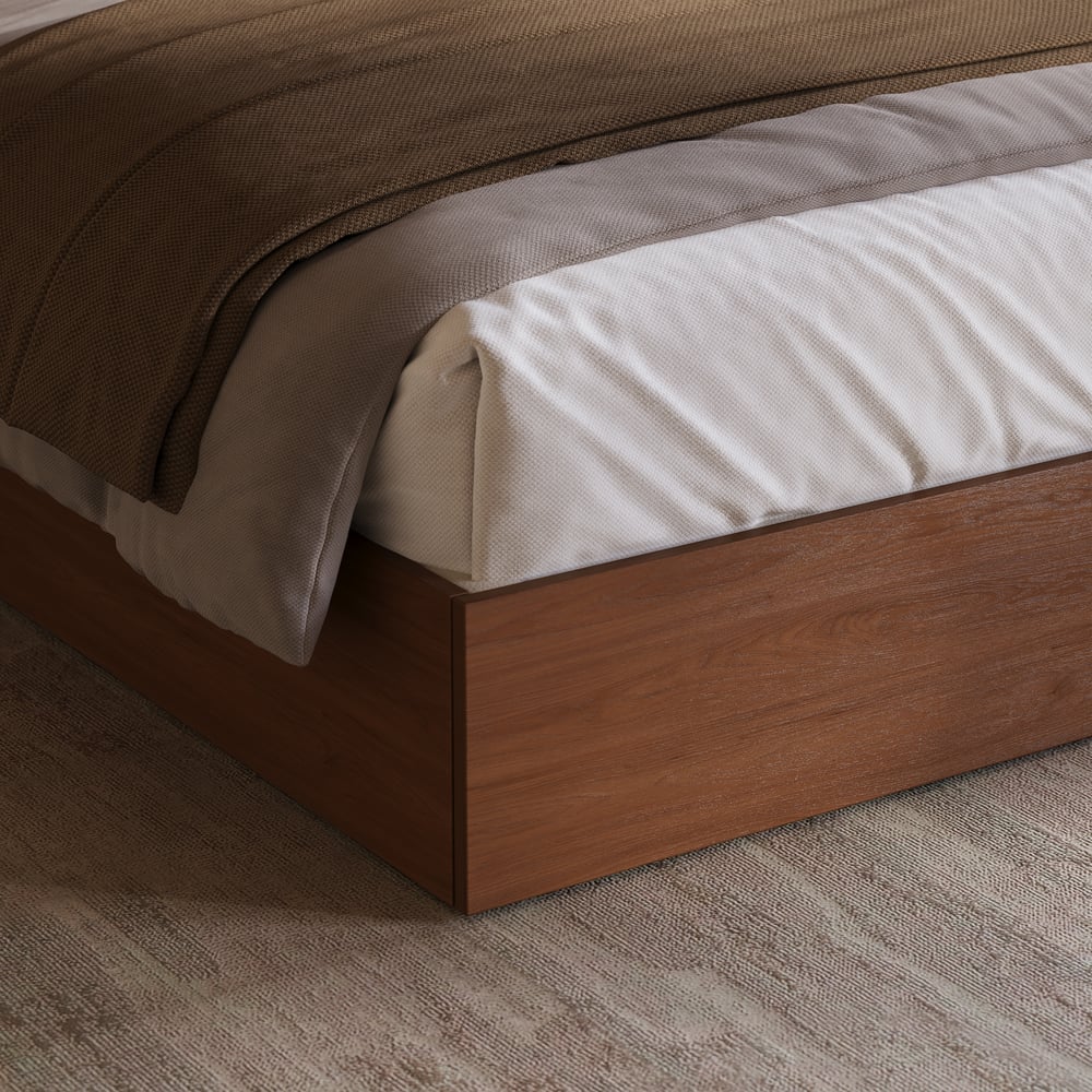King Genuine Leather Storage Bed with Adjustable Headboard window image