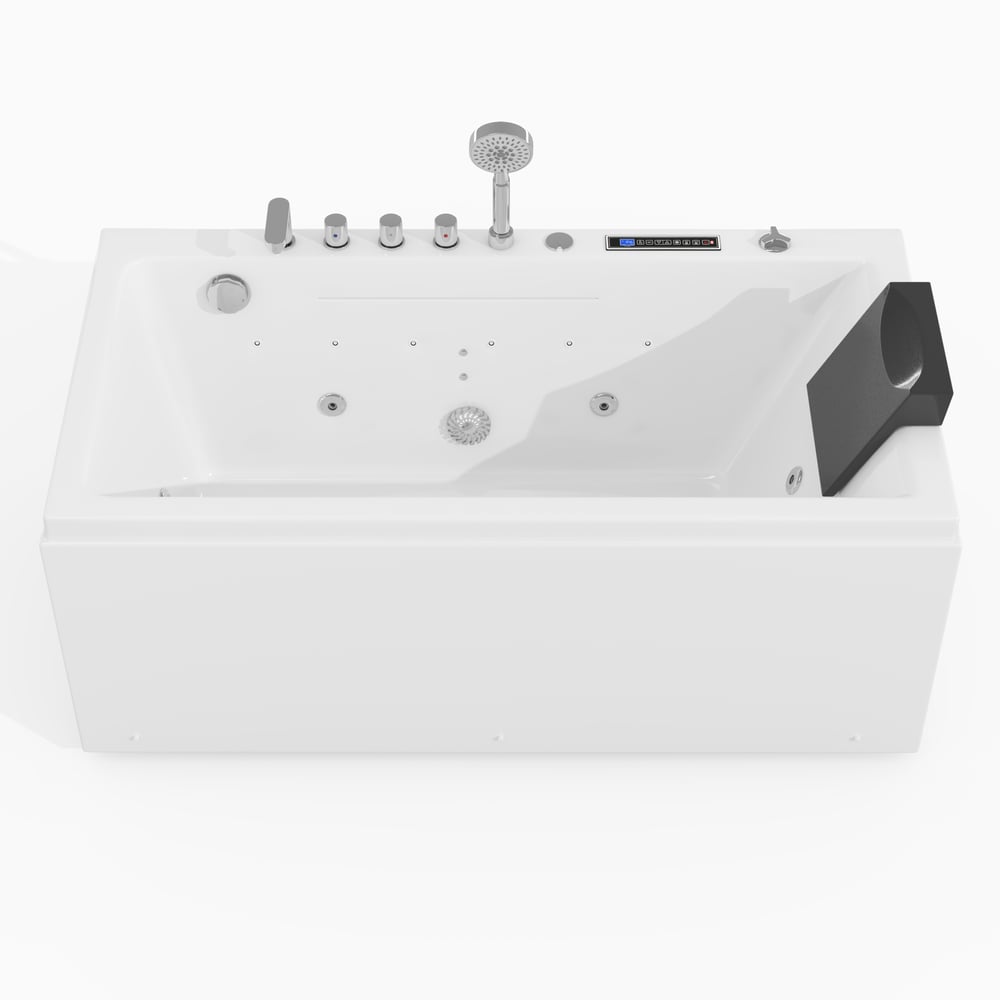 59" Whirlpool Bathtub with 7 Massage Jets, 8 Air Jets & Thermostatic Control window image