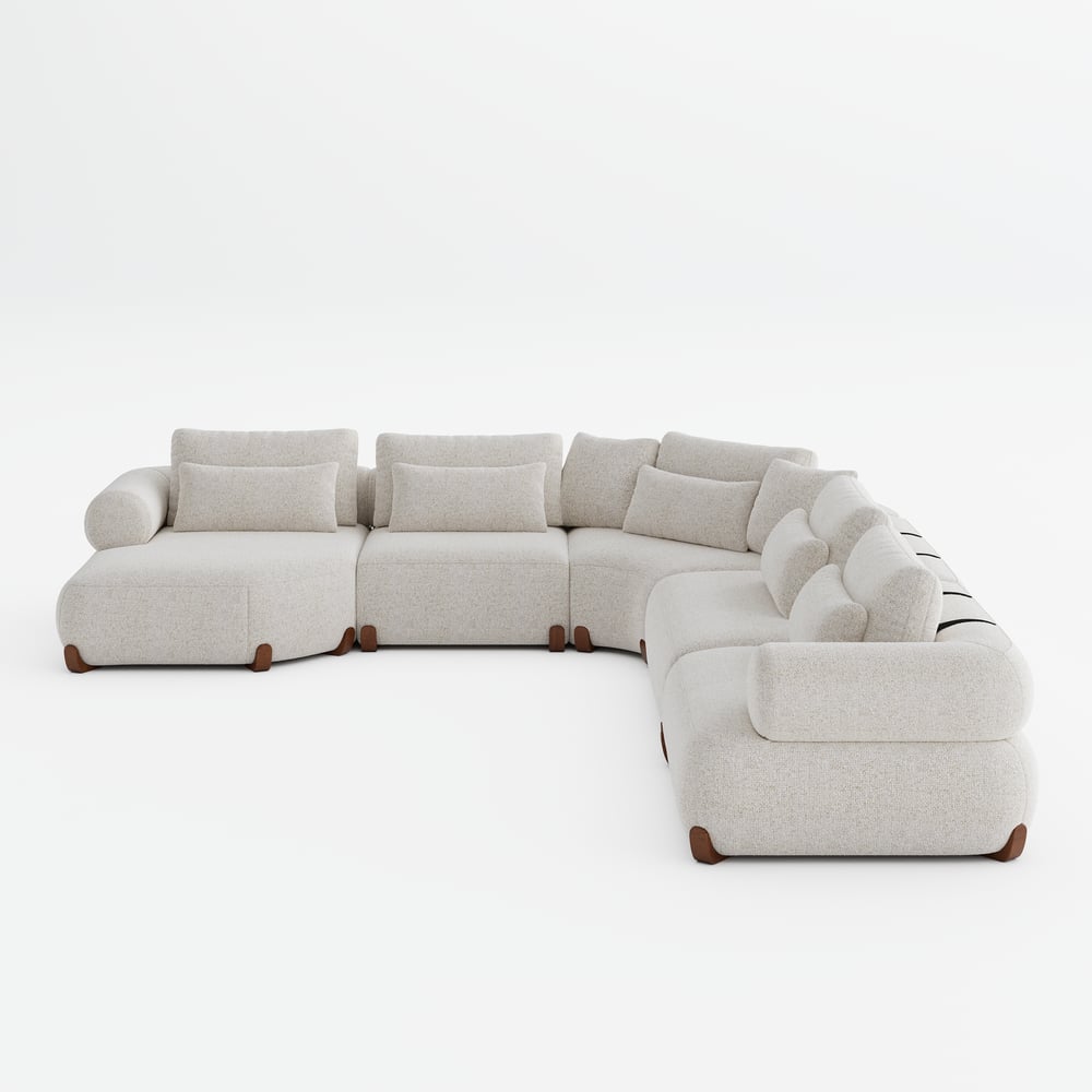 L-Shaped Chenille Adjustable Backrest Sectional Sofa window image