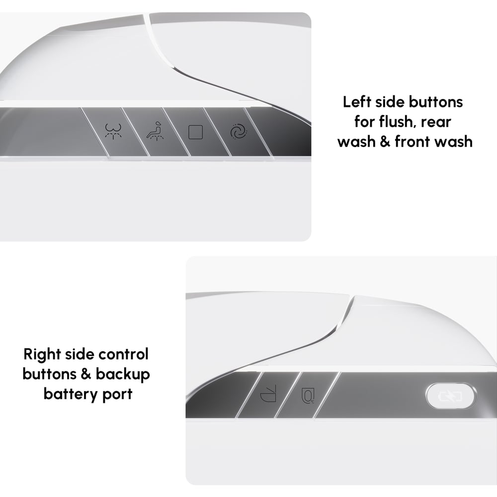 Fitro H3 Compact Smart Bidet Toilet with Tank Auto-Open Lid Foam Shield, cUPC & ETL window image