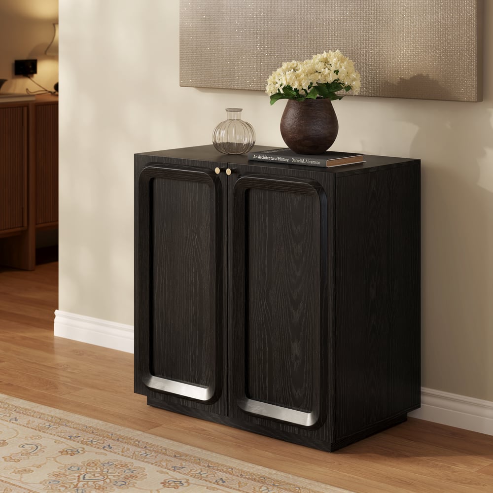 94" TV Stand with Chest Cabinet with Storage window image