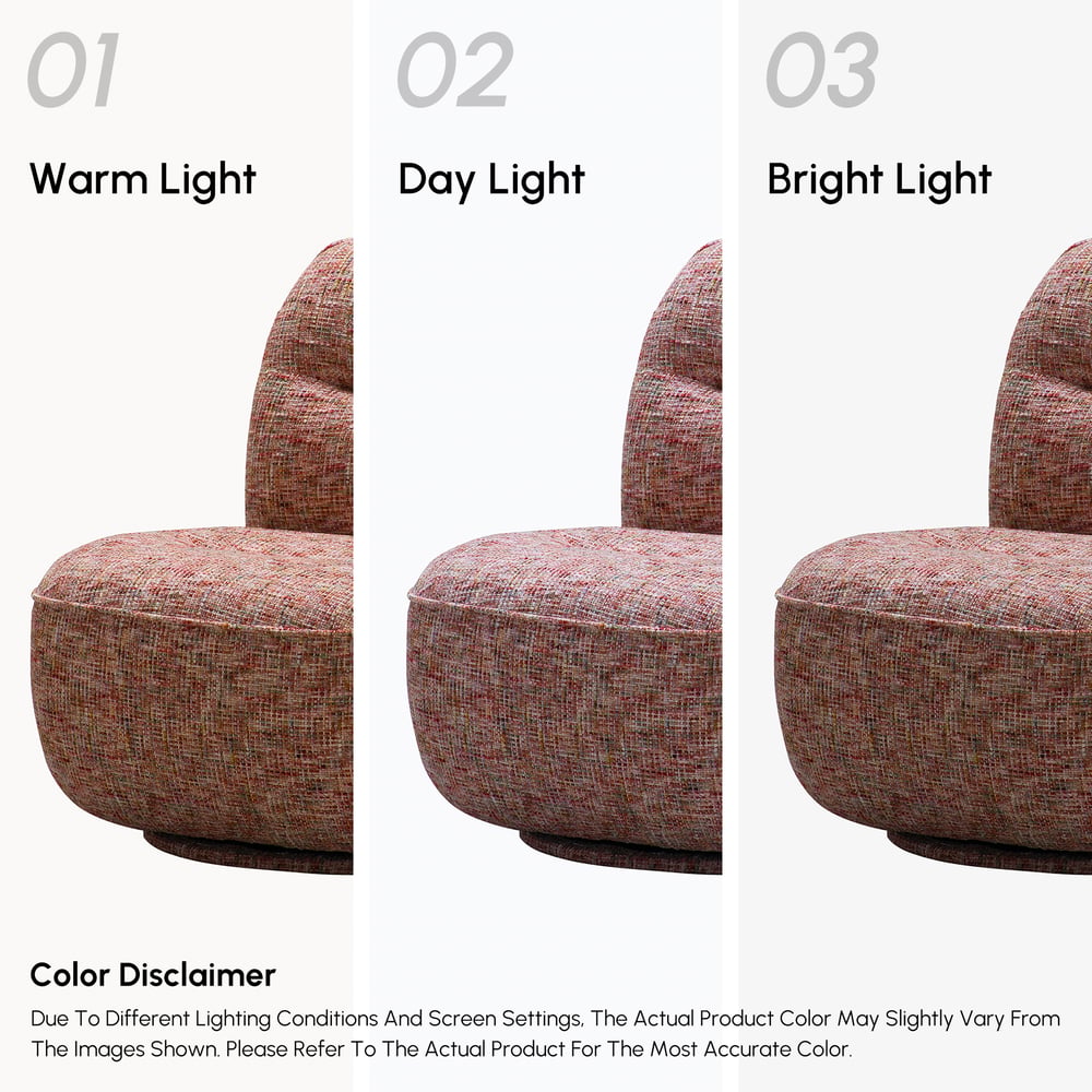 Performance Linen Swivel Slipper Accent Chair window image