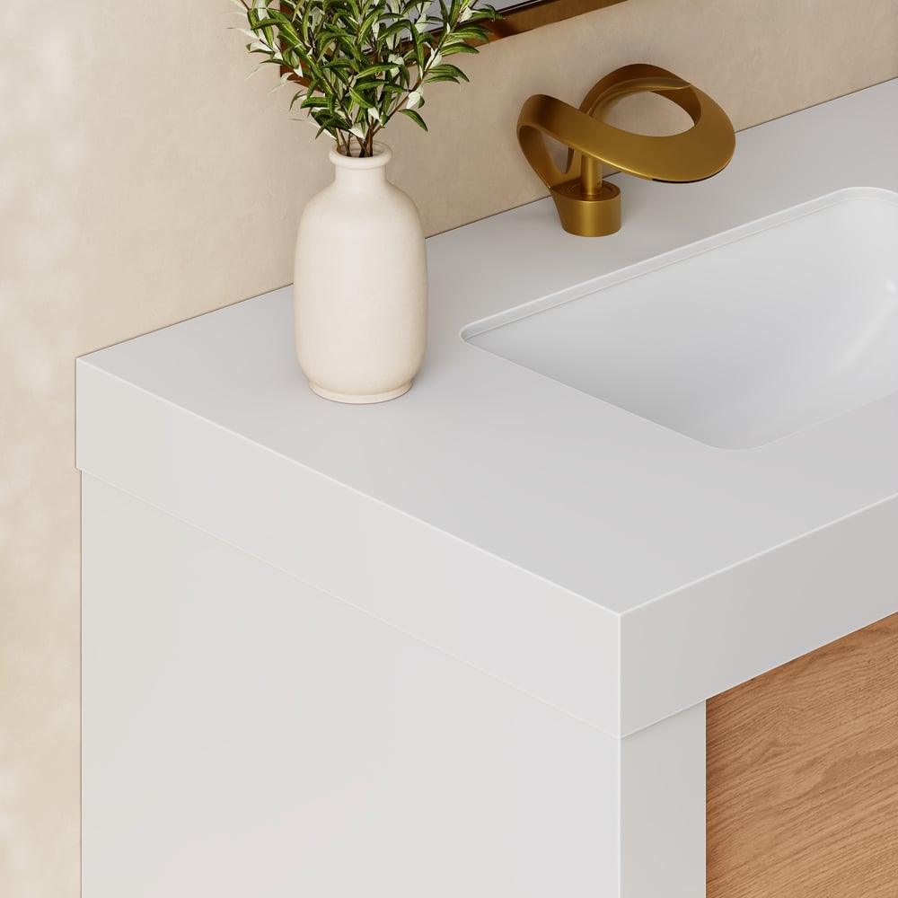 36" Single Bathroom Vanity with Ceramic Sink, Sintered Stone Top window image