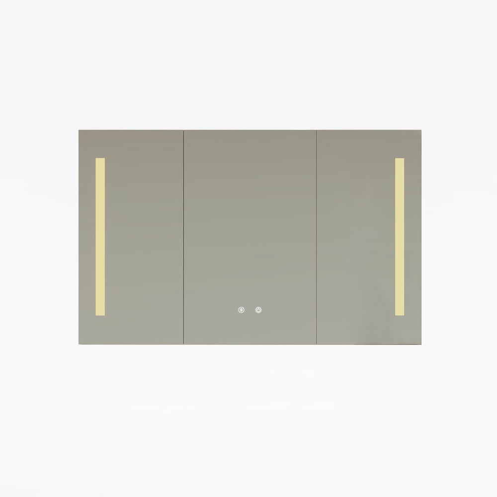 120cm Modern Wall-mounted LED Bathroom Medicine Cabinet Vanity Mirror with Storage window image