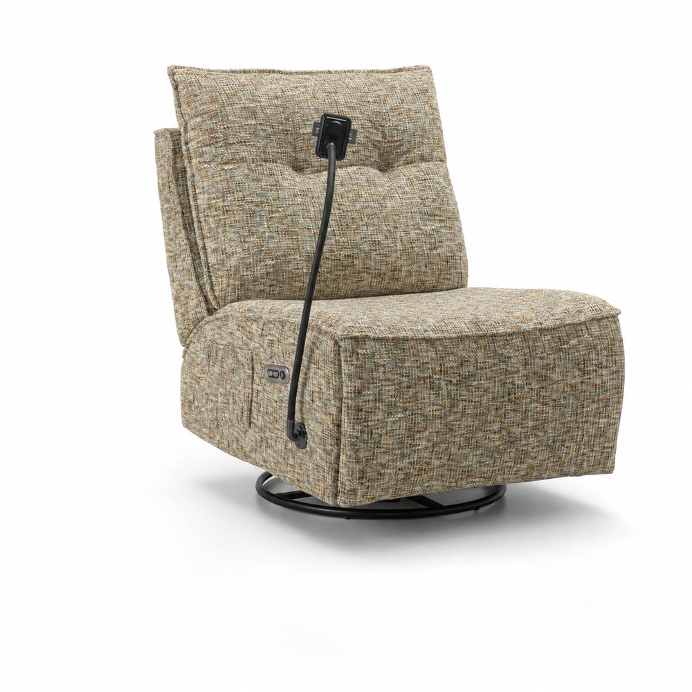 Performance Liner Power Swivel Rocker Recliner Accent Chair with Phone Holder window image