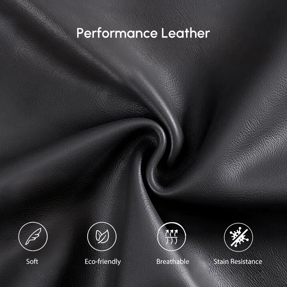 Skórzany okrągły taboret do toaletki z krzesłem akcentującym z oparciem obraz okna