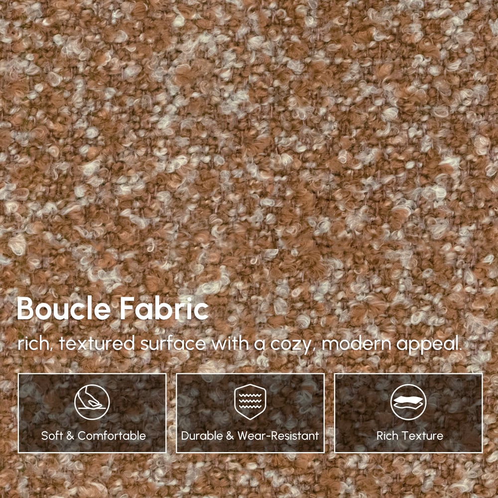 15" Boucle Curve Ottoman window image