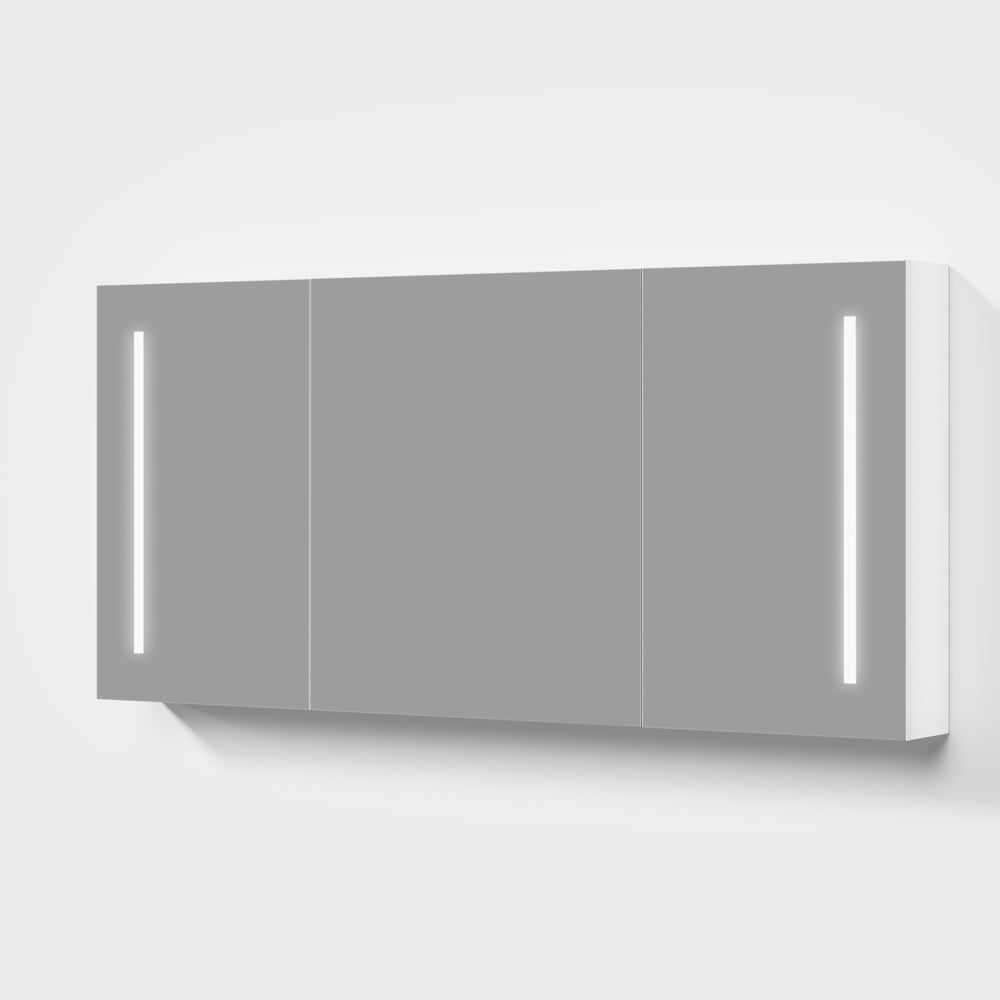 150cm LED Bathroom Medicine Cabinet with Anti-Fog, Dimmable Tri-Color Lighting window image